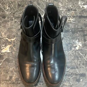 Black Leather Men's Boots